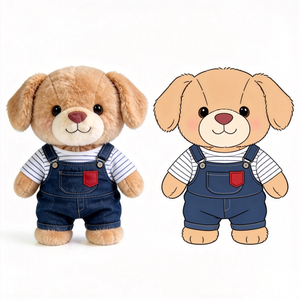 Wholesale Bulk Order Dog Plush Toy Custom Logo Stuffed Dog with Low Minimum Order