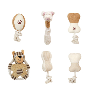 Wholesale Private Label Stuffed Wholesale Bulk Pet Pack Set Natural Custom Squeaky Plush Dog Toy