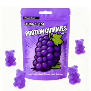 Natural Grape High Protein Sports Nutrition Gummies 17g Muscle Fueling