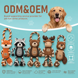 Custom Animal Plush Rope Dog Toy Cotton Chew Tug Toy Interactive