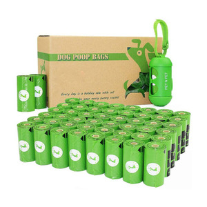 Custom Logo Compostable Pet Poop Bags Biodegradable Cornstarch Waste Bag