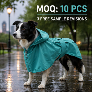 High Quality Waterproof Dog Poncho Reflective Safety Windbreaker Pet Raincoat Bulk Supply