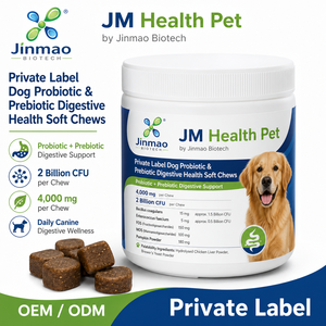 Custom Private Label Dog Probiotic & Prebiotic Digestive Health Fast Absorption Soft Chews
