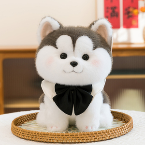 Wholesale Realistic Dog Plush Collection Custom Lifelike Husky & Puppy Stuffed Animals